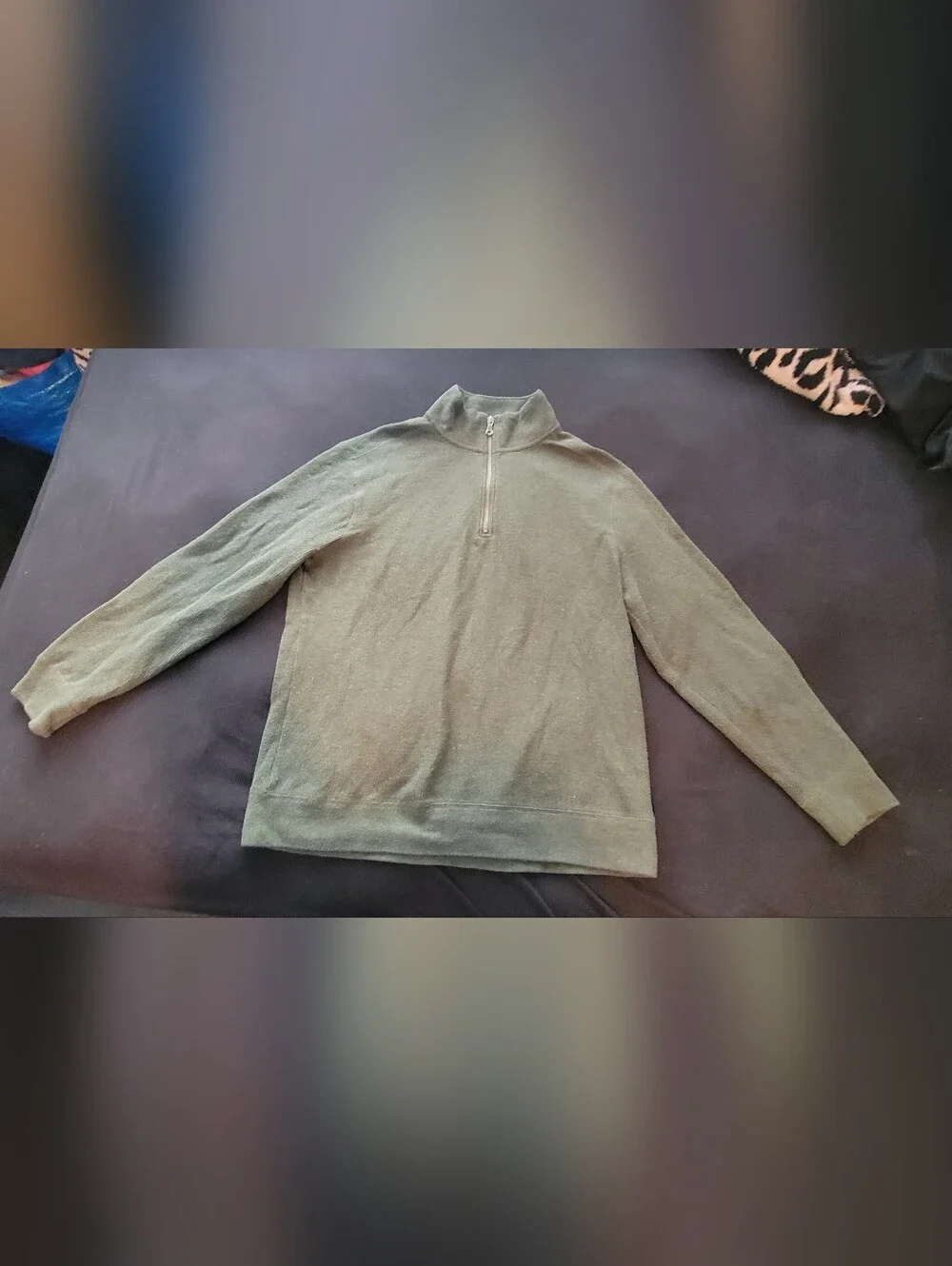 Banana Republic Olive Green Half-Zip Sweater
